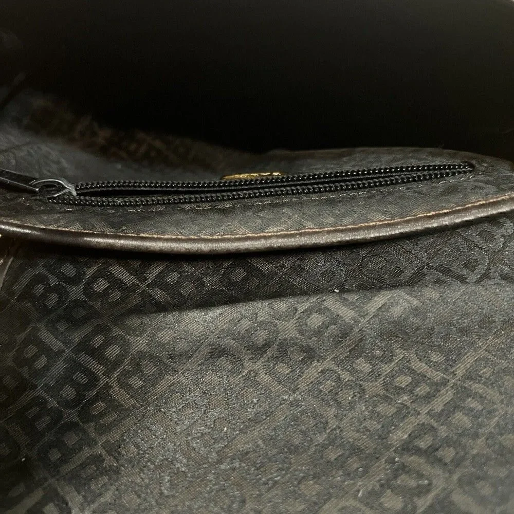 BALLY  Italy Monogram Canvas Leather Shoulder Crossbody Bag